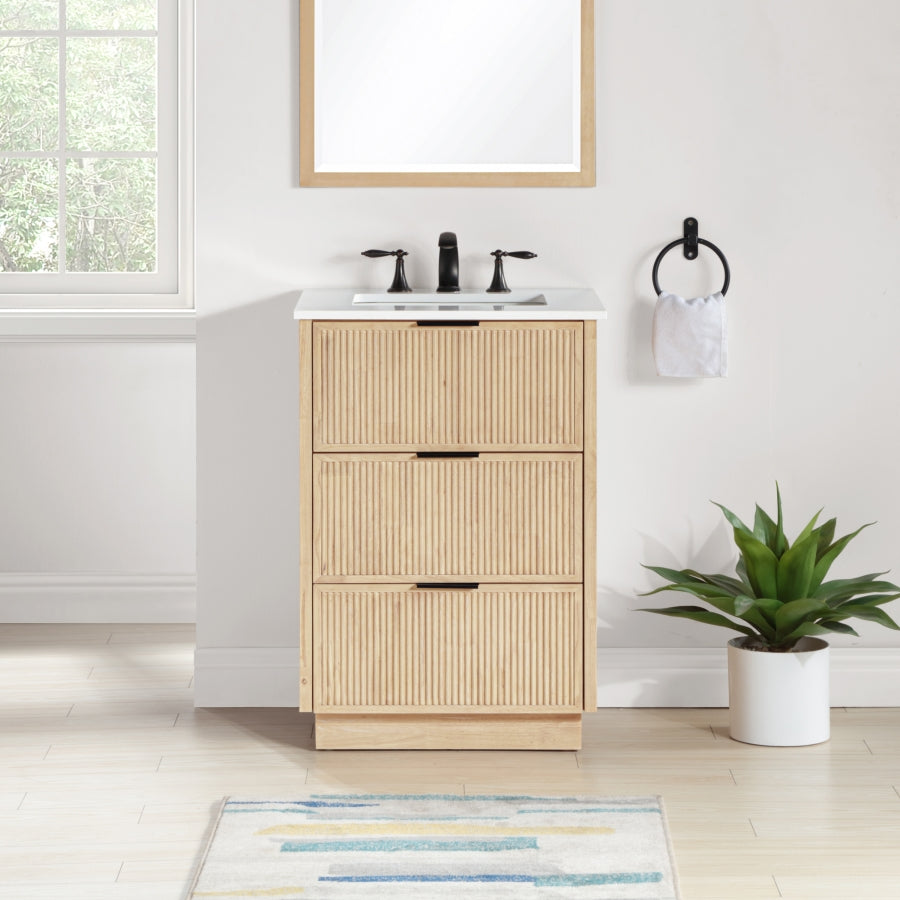 Meuble-lavabo mural pour salle de bain avec lavabo inclus