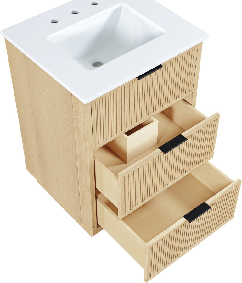 Meuble-lavabo mural pour salle de bain avec lavabo inclus