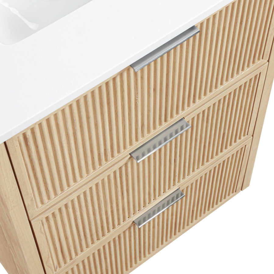 Meuble-lavabo mural pour salle de bain avec lavabo inclus