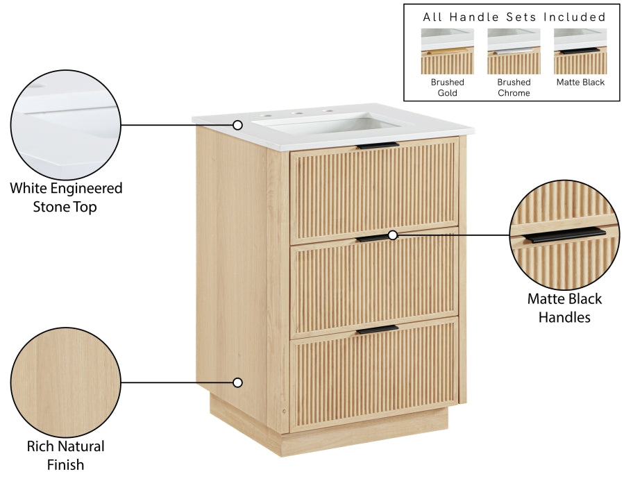 Meuble-lavabo mural pour salle de bain avec lavabo inclus
