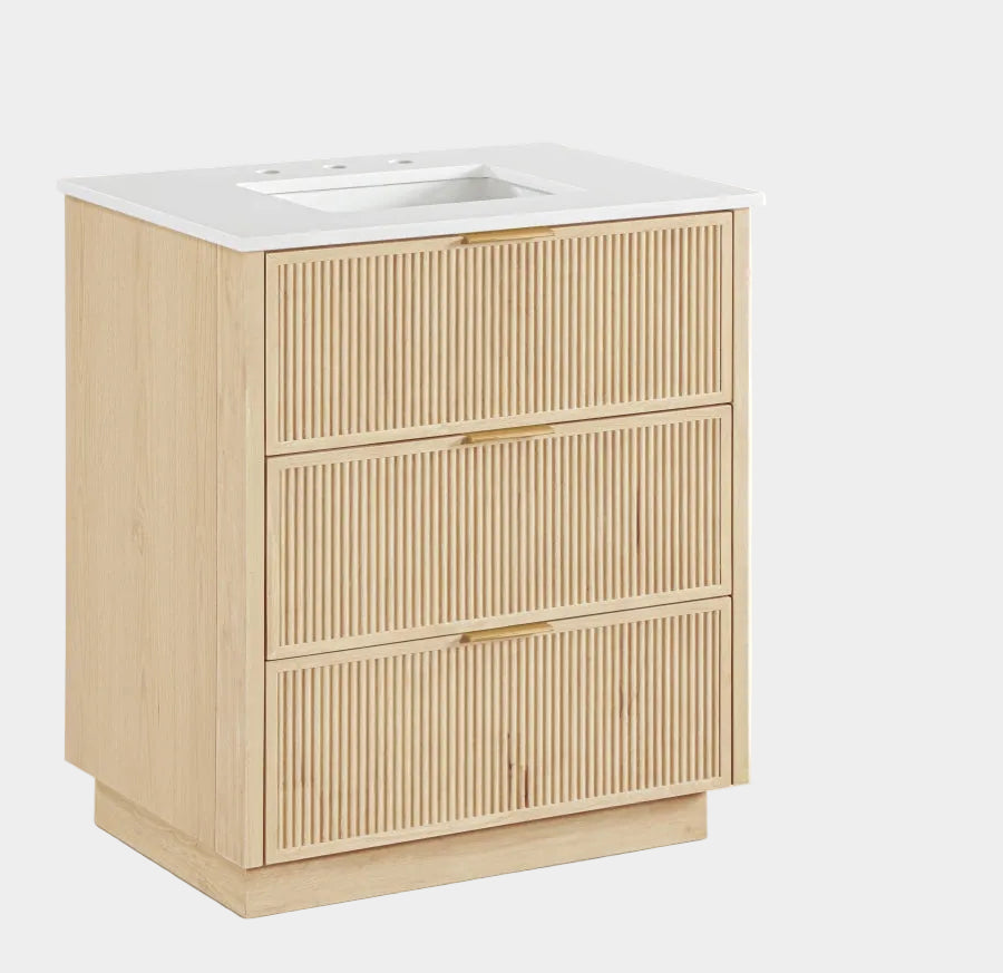 Meuble-lavabo mural pour salle de bain avec lavabo inclus