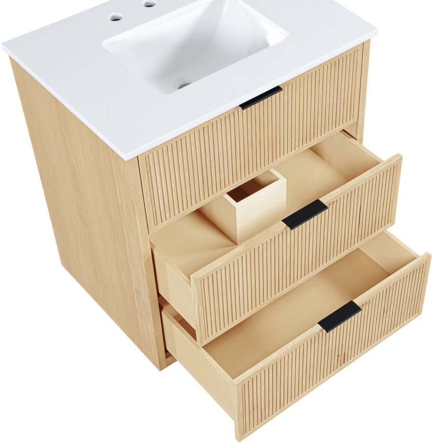 Meuble-lavabo mural pour salle de bain avec lavabo inclus