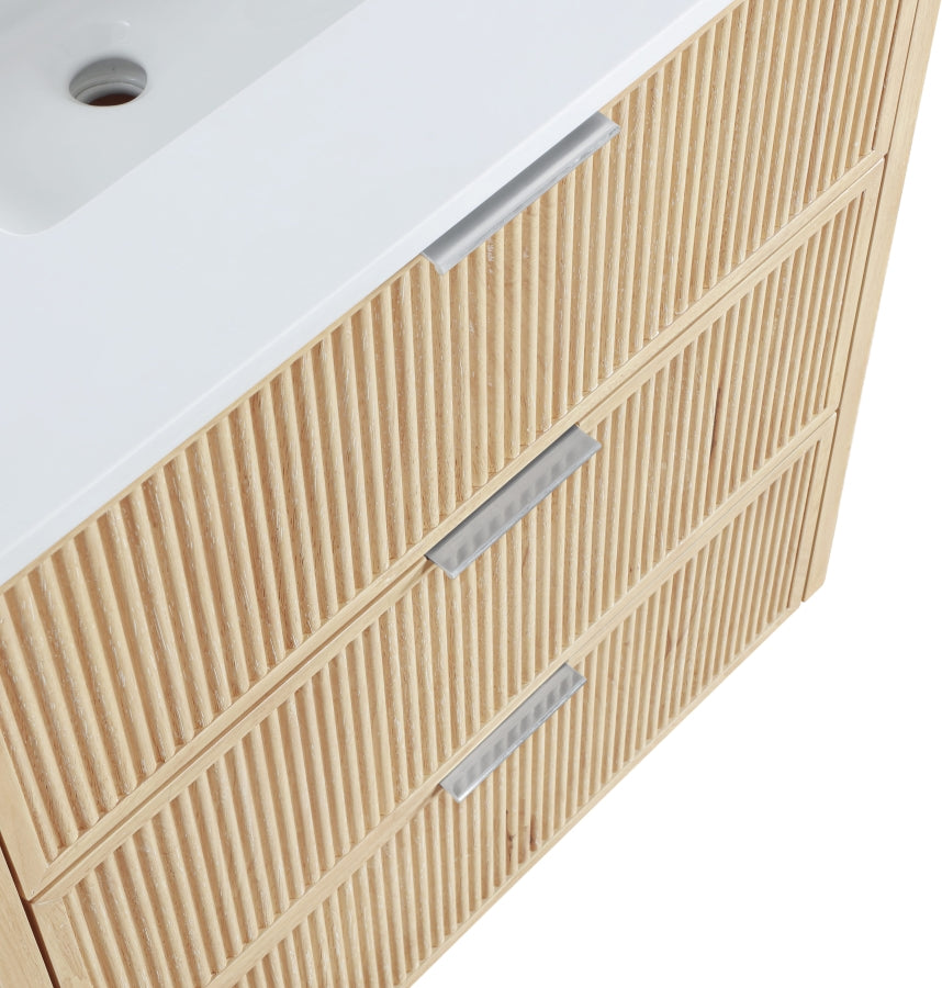 Meuble-lavabo mural pour salle de bain avec lavabo inclus