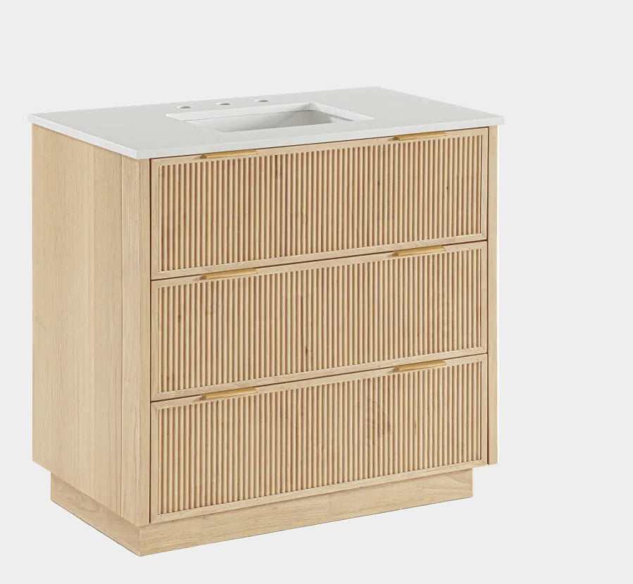 Meuble-lavabo mural pour salle de bain avec lavabo inclus