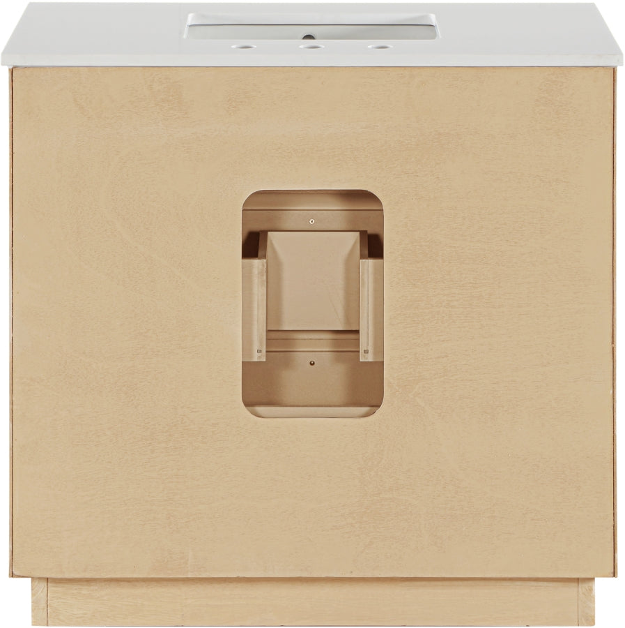 Willard White Engineered Stone And Solid Wood Bathroom Vanity