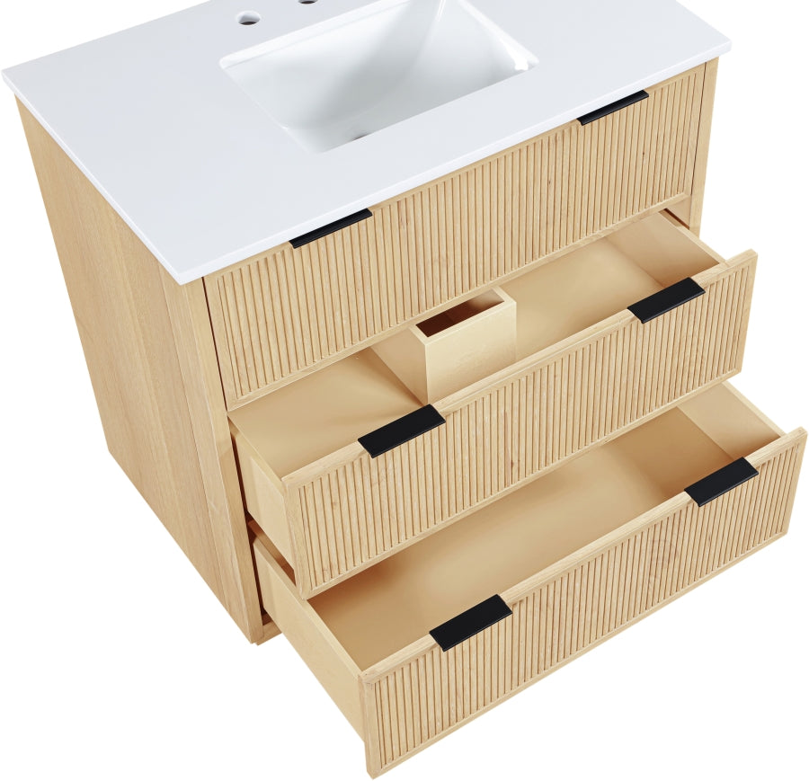 Meuble-lavabo mural pour salle de bain avec lavabo inclus