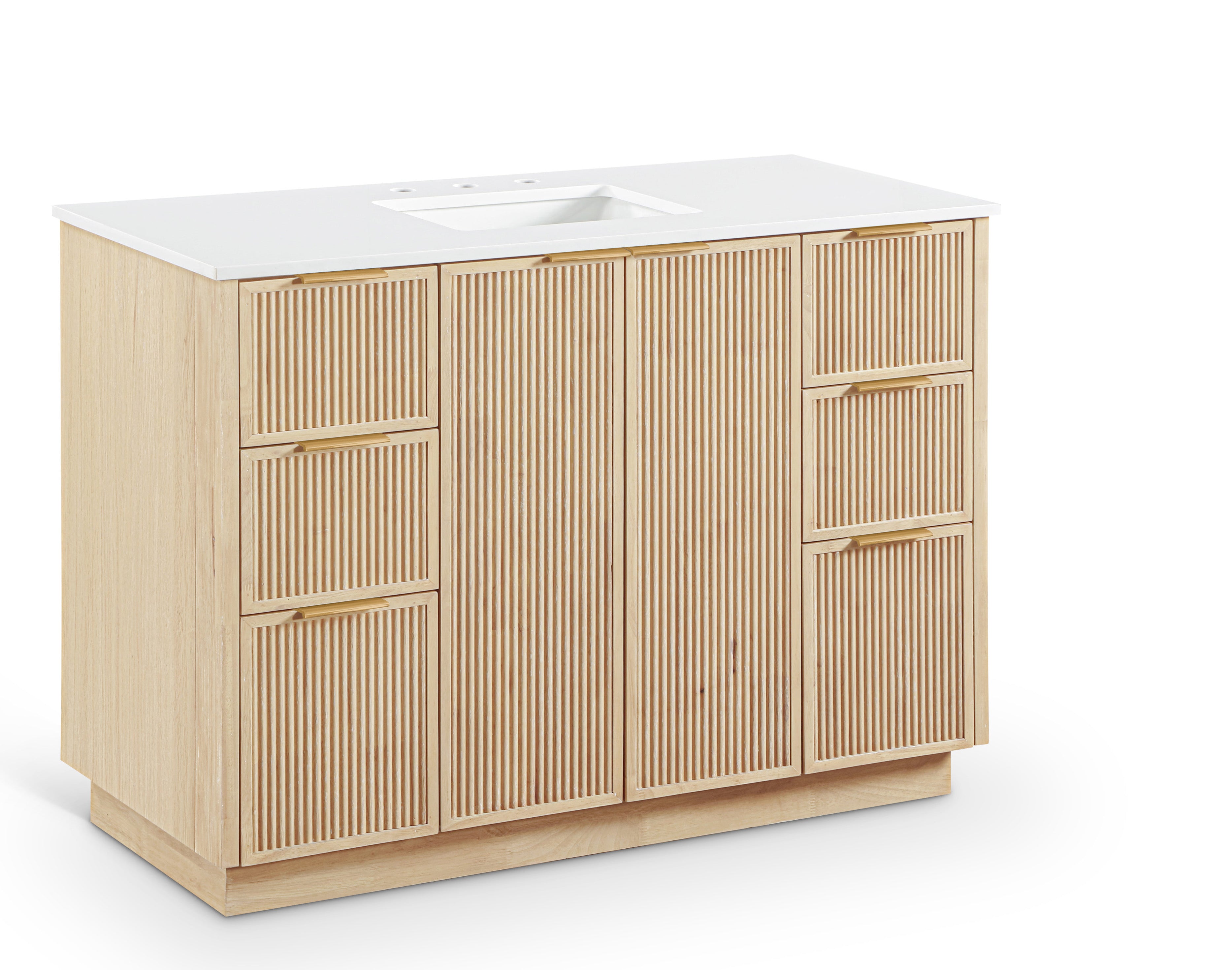 Meuble-lavabo mural pour salle de bain avec lavabo inclus