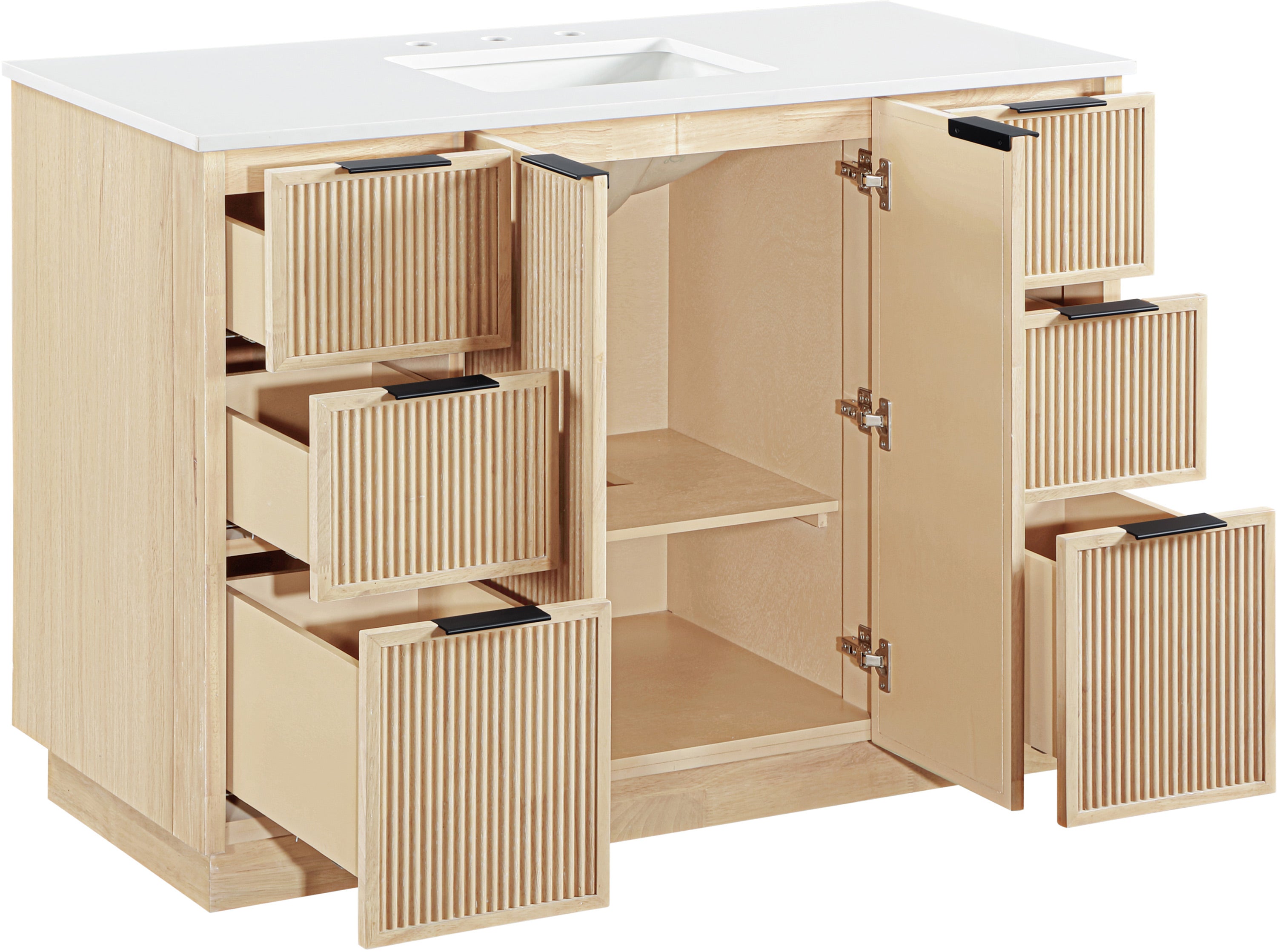 Meuble-lavabo mural pour salle de bain avec lavabo inclus