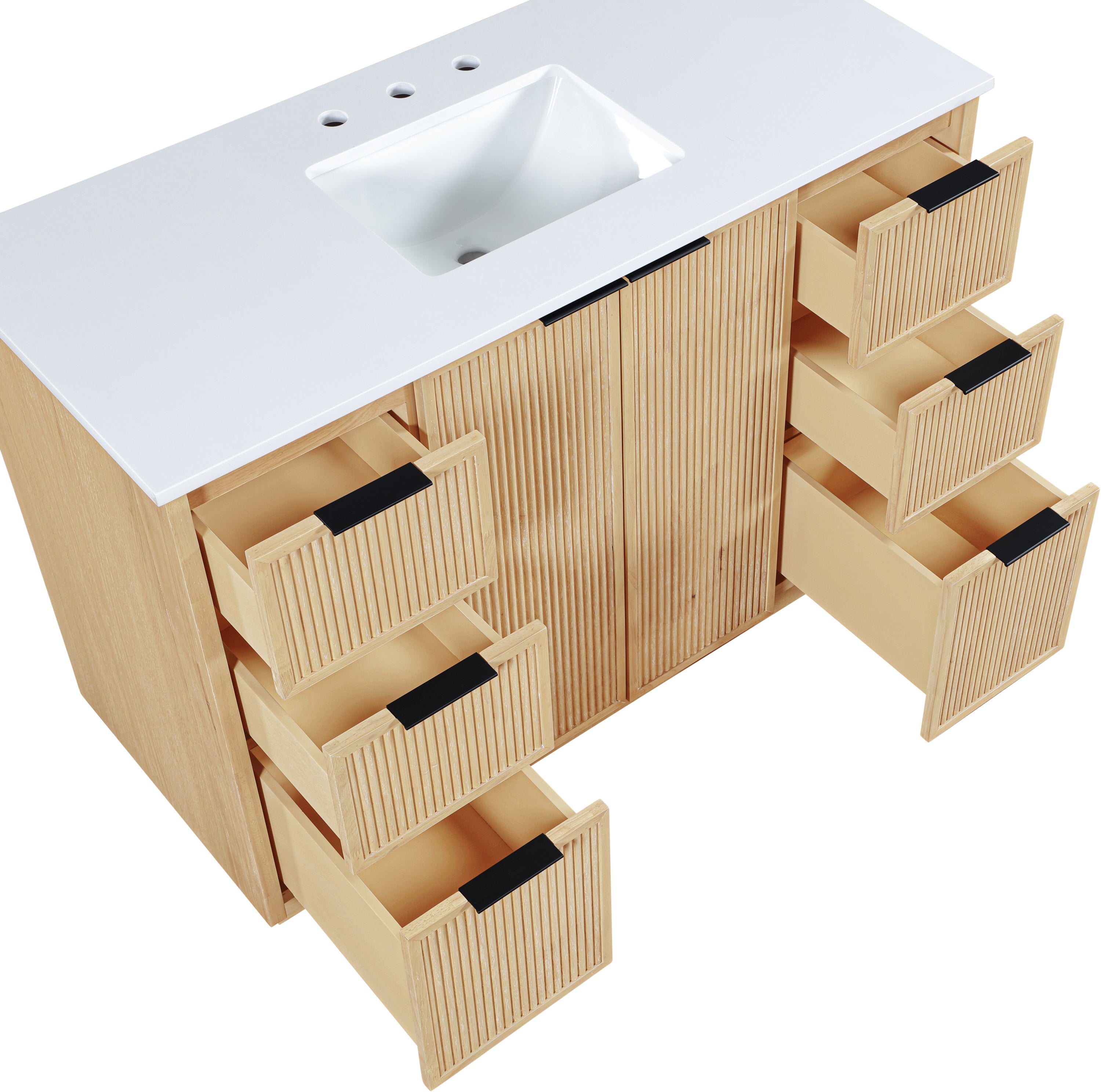 Meuble-lavabo mural pour salle de bain avec lavabo inclus