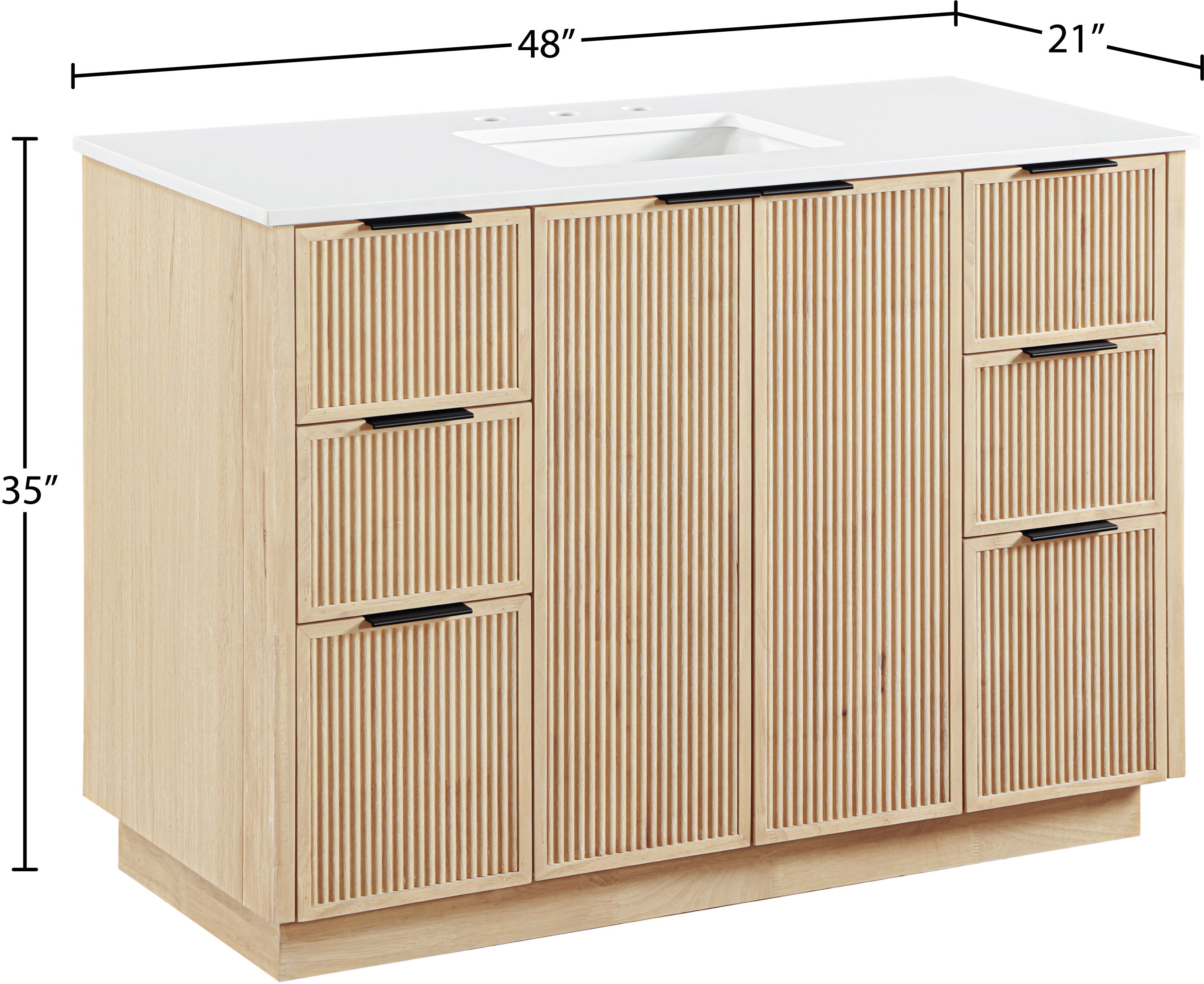 Meuble-lavabo mural pour salle de bain avec lavabo inclus