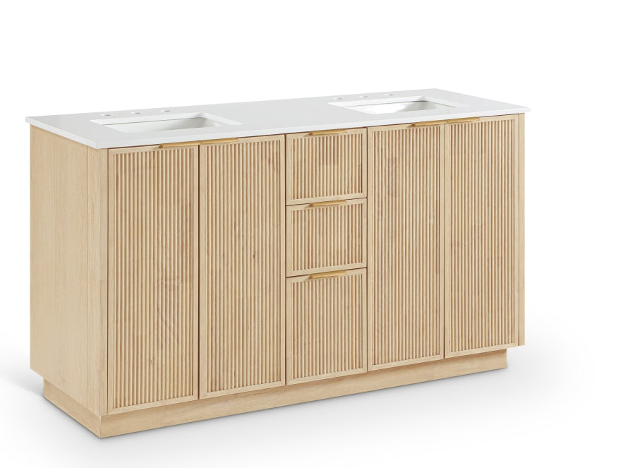 Meuble-lavabo mural pour salle de bain avec lavabo inclus