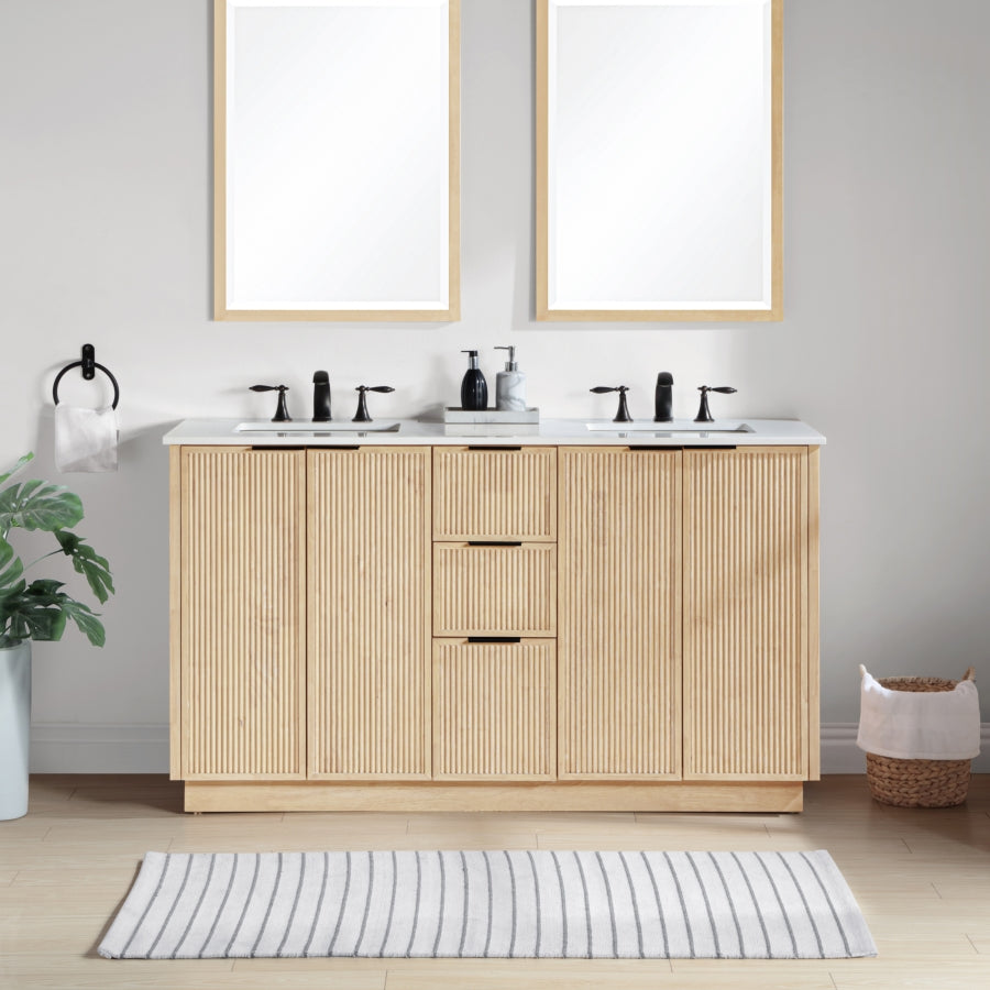 Meuble-lavabo mural pour salle de bain avec lavabo inclus