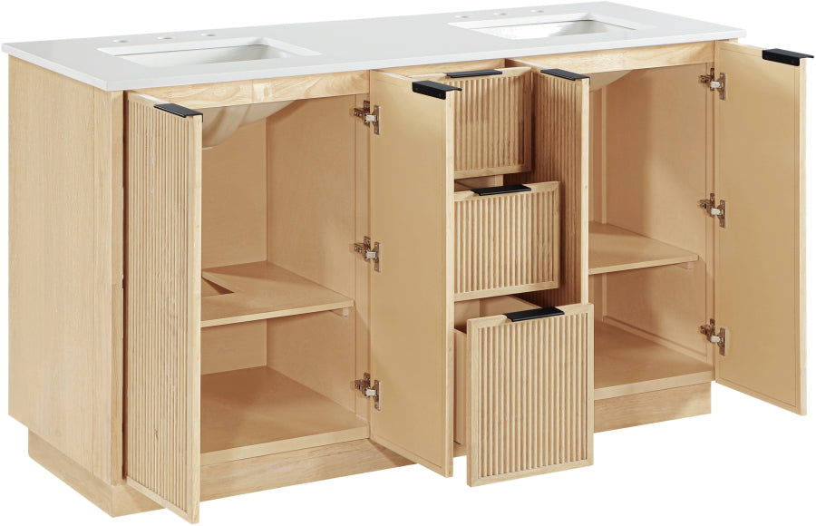 Meuble-lavabo mural pour salle de bain avec lavabo inclus