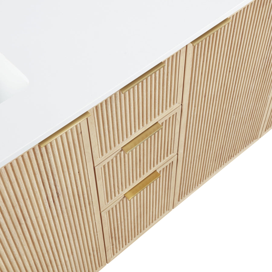 Meuble-lavabo mural pour salle de bain avec lavabo inclus