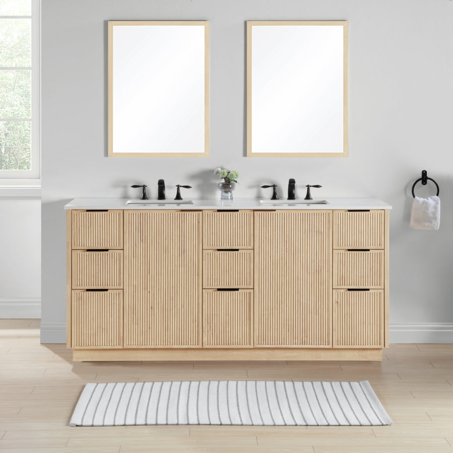 Meuble-lavabo mural pour salle de bain avec lavabo inclus