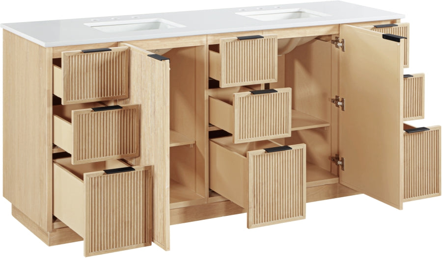 Meuble-lavabo mural pour salle de bain avec lavabo inclus