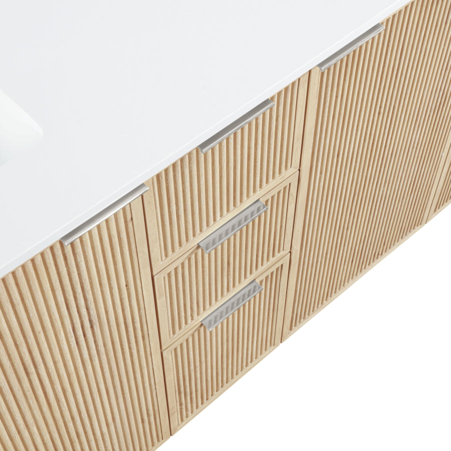 Meuble-lavabo mural pour salle de bain avec lavabo inclus