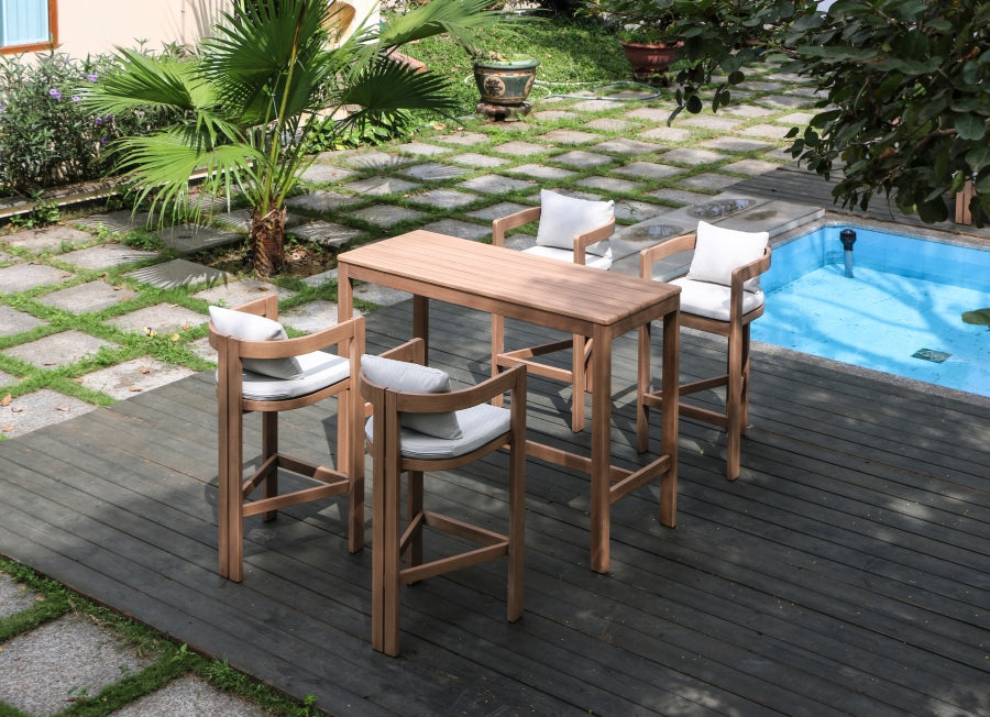 Newport Water Resistant Fabric Upholstered Outdoor Patio Bar Stool