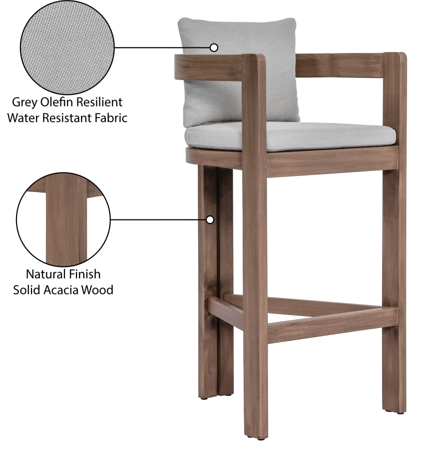 Newport Water Resistant Fabric Upholstered Outdoor Patio Bar Stool