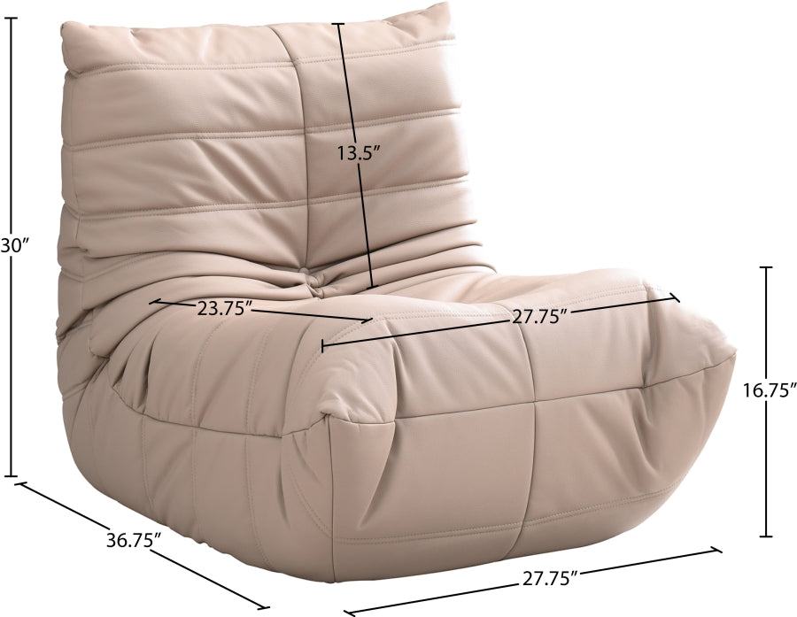 Fauteuil d'appoint rembourré en chenille Vivi