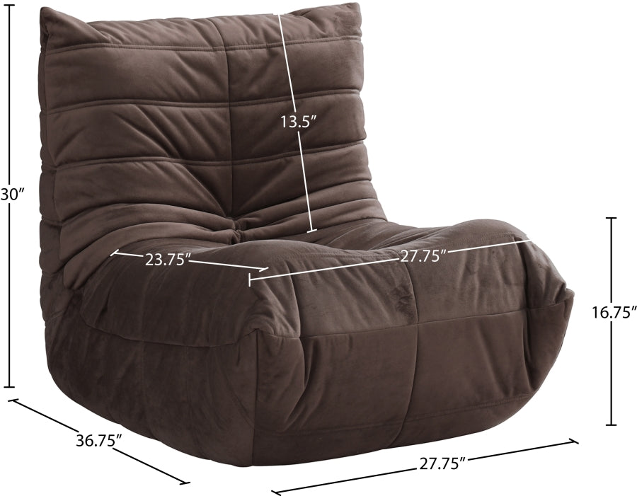 Fauteuil d'appoint rembourré en chenille Vivi