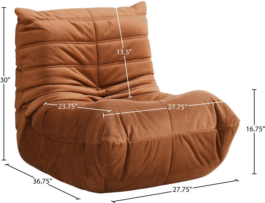 Fauteuil d'appoint rembourré en chenille Vivi