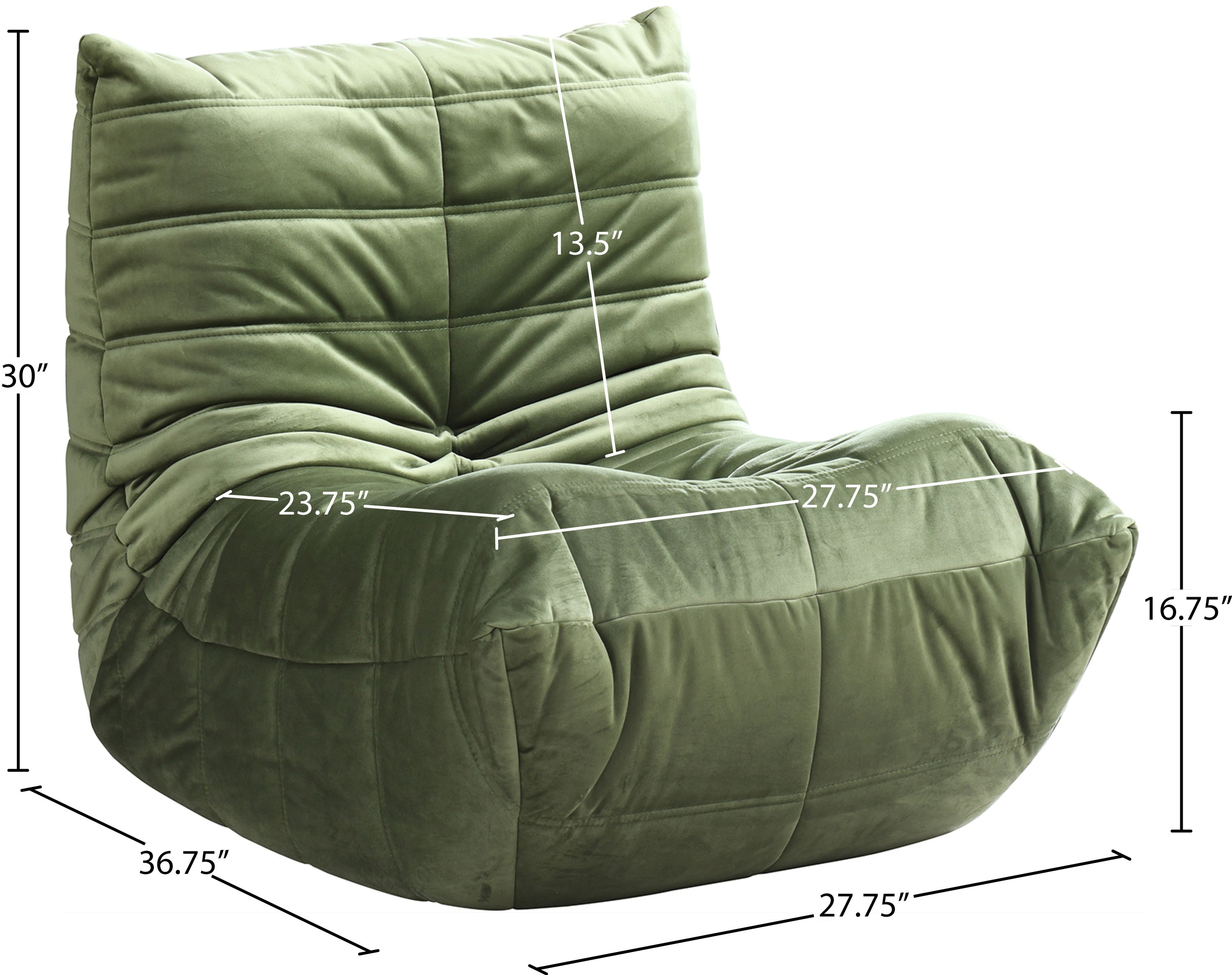 Fauteuil d'appoint rembourré en chenille Vivi