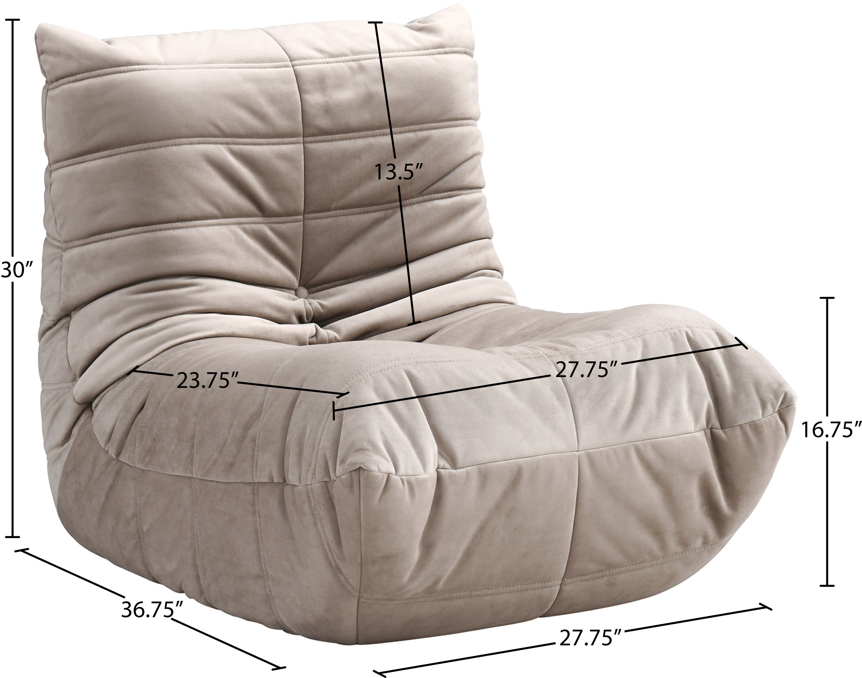 Fauteuil d'appoint rembourré en chenille Vivi