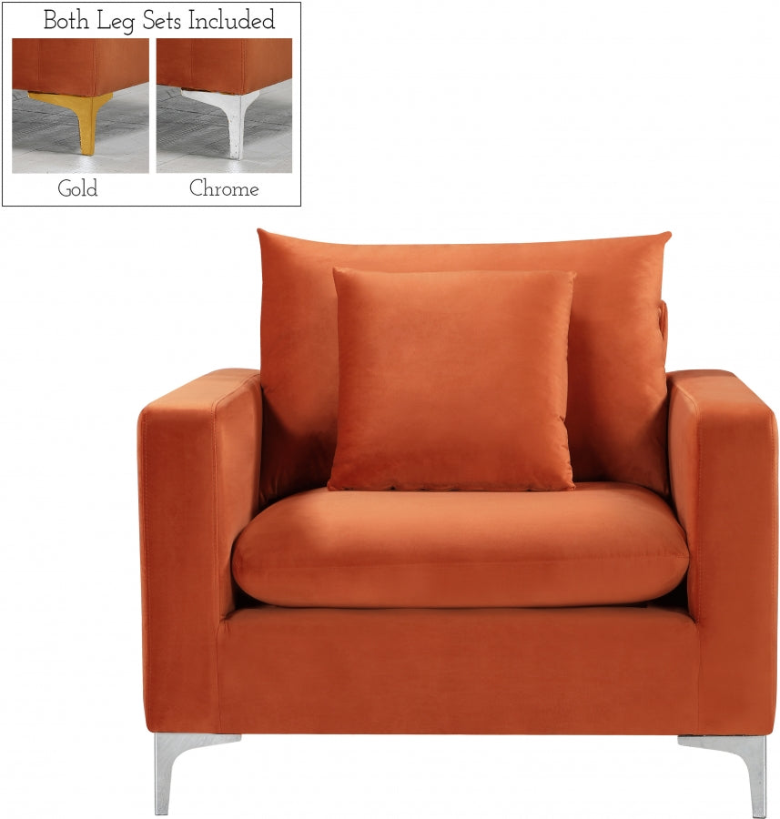 Fauteuil d'appoint rembourré en chenille Vivi