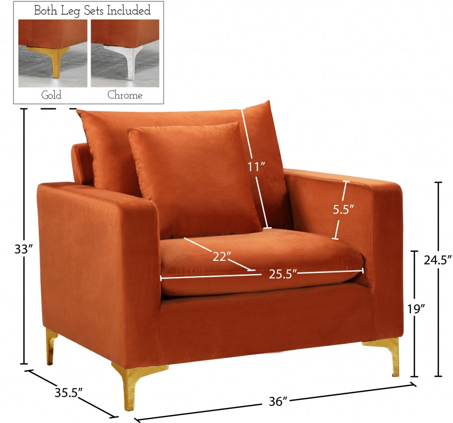 Fauteuil d'appoint rembourré en chenille Vivi
