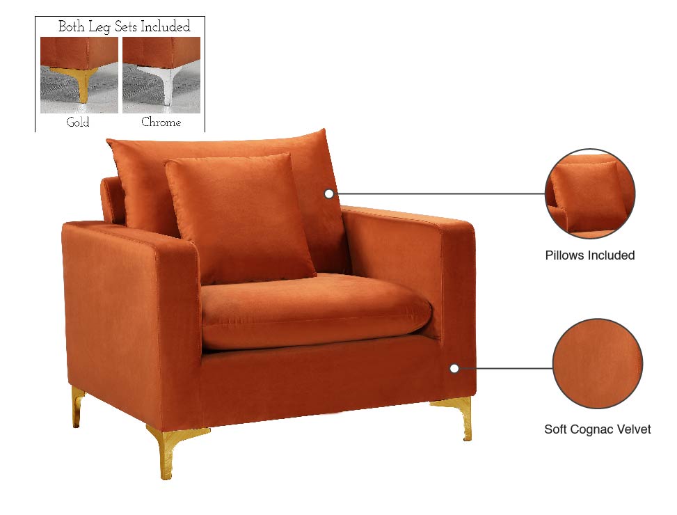 Fauteuil d'appoint rembourré en chenille Vivi