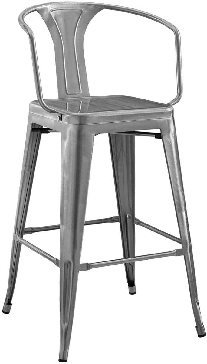 Tolix High Back Arm Stool