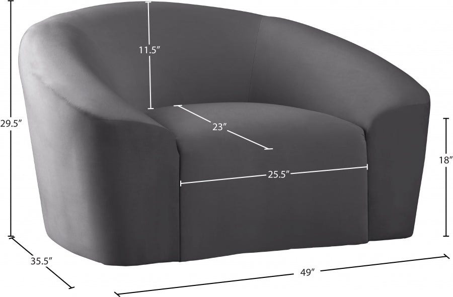 Fauteuil d'appoint rembourré en chenille Vivi
