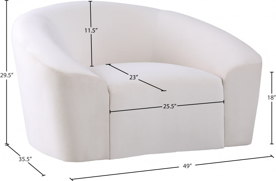 Fauteuil d'appoint rembourré en chenille Vivi