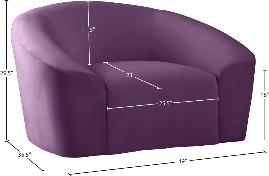 Fauteuil d'appoint rembourré en chenille Vivi