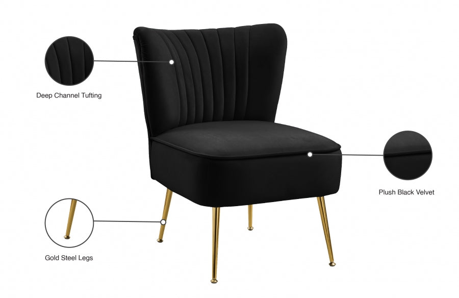 Fauteuil d'appoint rembourré en chenille Vivi