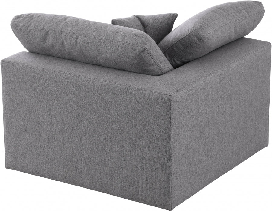 Serene Linen Textured Fabric Upholstered Deluxe Comfort Modular Corner Chair