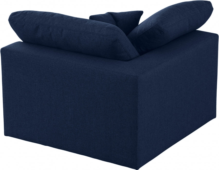 Serene Linen Textured Fabric Upholstered Deluxe Comfort Modular Corner Chair