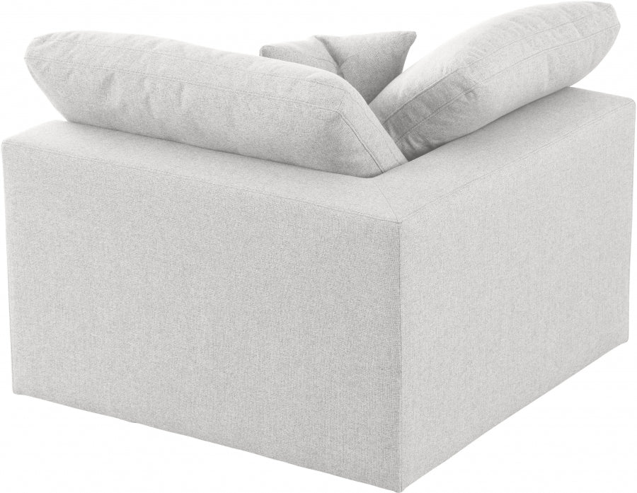 Serene Linen Textured Fabric Upholstered Deluxe Comfort Modular Corner Chair