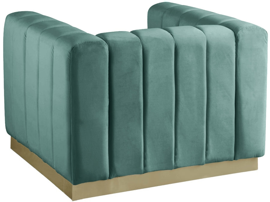 Fauteuil d'appoint rembourré en chenille Vivi