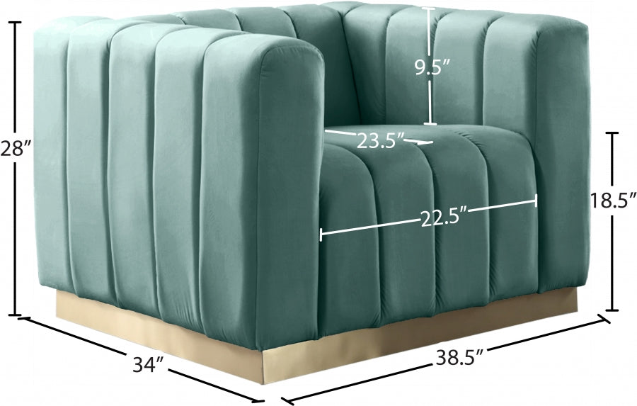 Fauteuil d'appoint rembourré en chenille Vivi