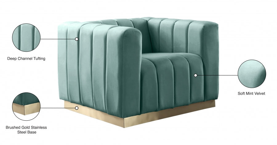 Fauteuil d'appoint rembourré en chenille Vivi