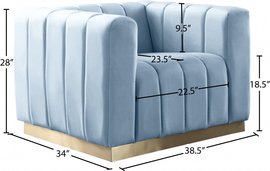 Fauteuil d'appoint rembourré en chenille Vivi
