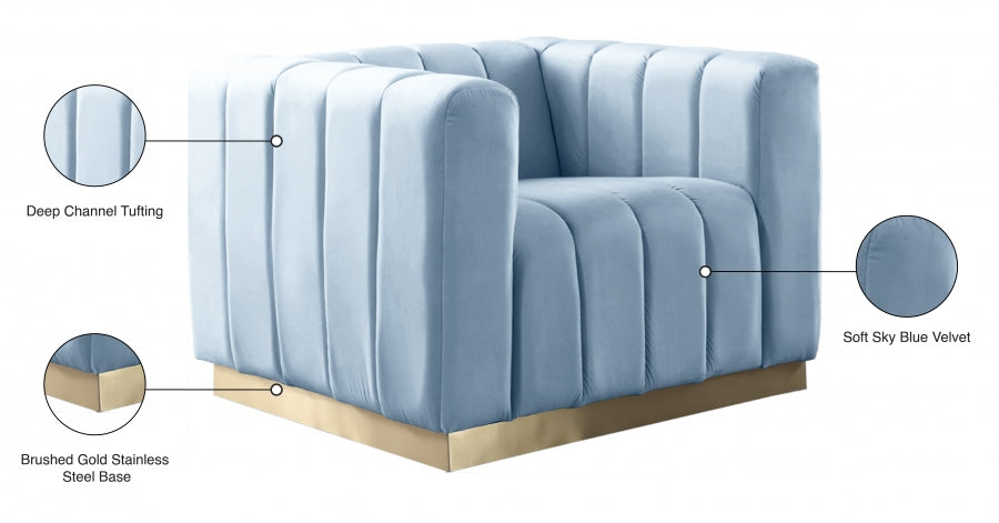 Fauteuil d'appoint rembourré en chenille Vivi