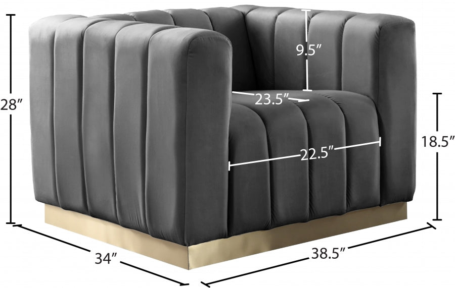 Fauteuil d'appoint rembourré en chenille Vivi