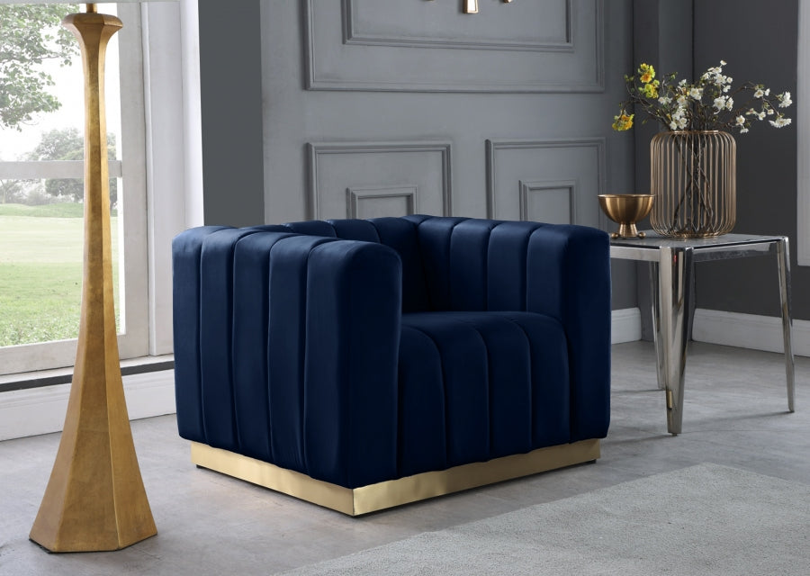 Fauteuil d'appoint rembourré en chenille Vivi