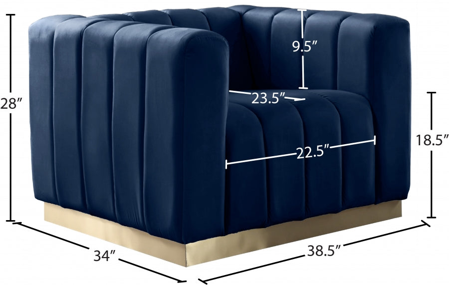 Fauteuil d'appoint rembourré en chenille Vivi