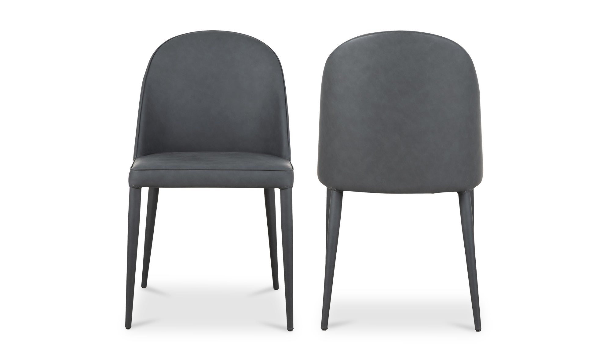 Burton Dining Chair Black Fade Vegan Leather Set of 2