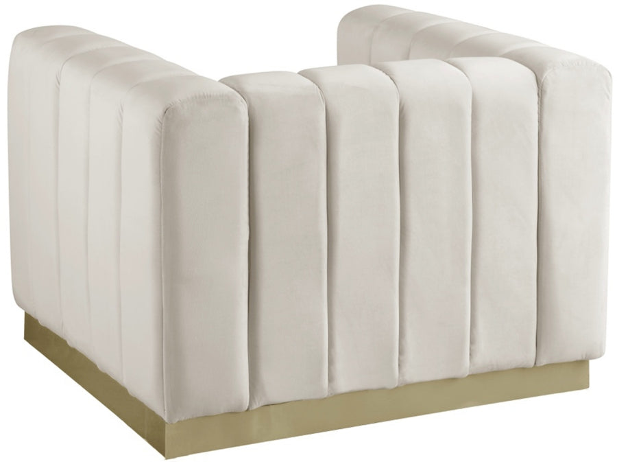 Fauteuil d'appoint rembourré en chenille Vivi