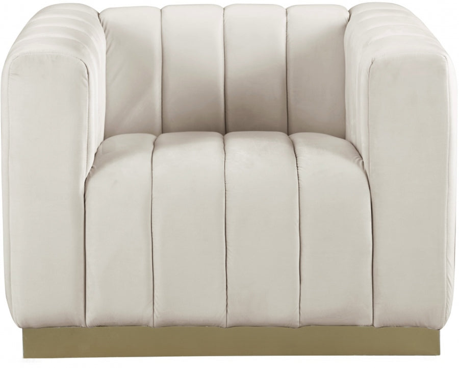 Fauteuil d'appoint rembourré en chenille Vivi